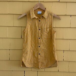 Columbia yellow sleeveless shirt S